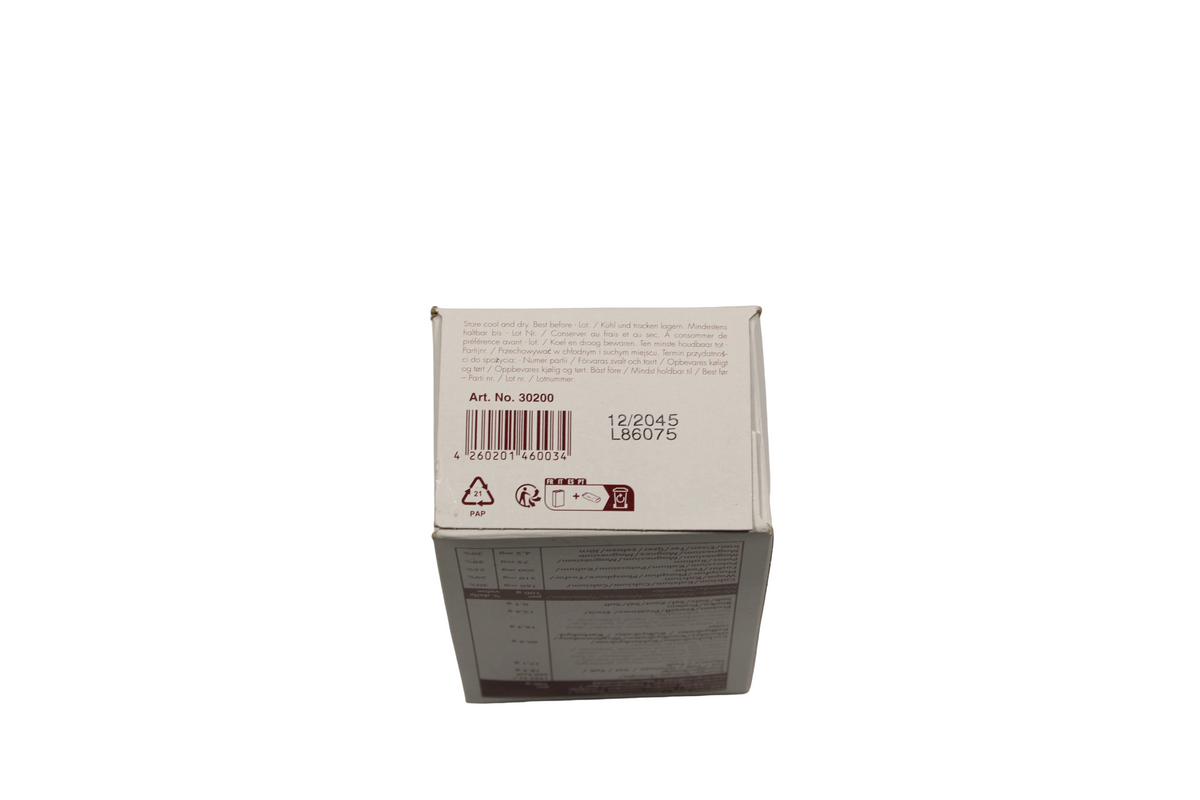 NRG-5 Notverpflegung 500 g, Packungsunterseite mit Mindesthaltbarkeit 12/2045