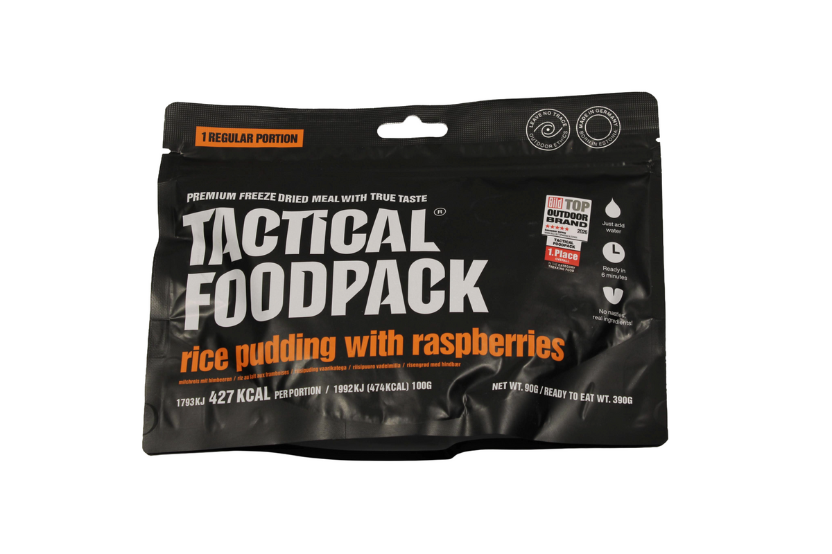 Tactical Foodpack Milchreis mit Himbeeren, gefriergetrocknet, 90 g, 427 kcal pro Portion